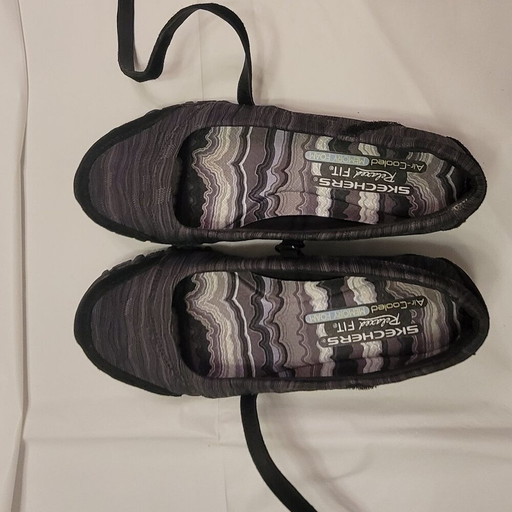 Black Mary Janes Skechers Memory Foam Womens Size 6 - Picture 9 of 15